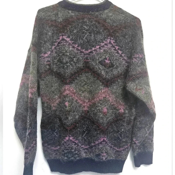 Vintage St.Michael y2k 100% Scottish Wool Crewneck Boxy sz L Sweater Unisex . - Picture 2 of 10